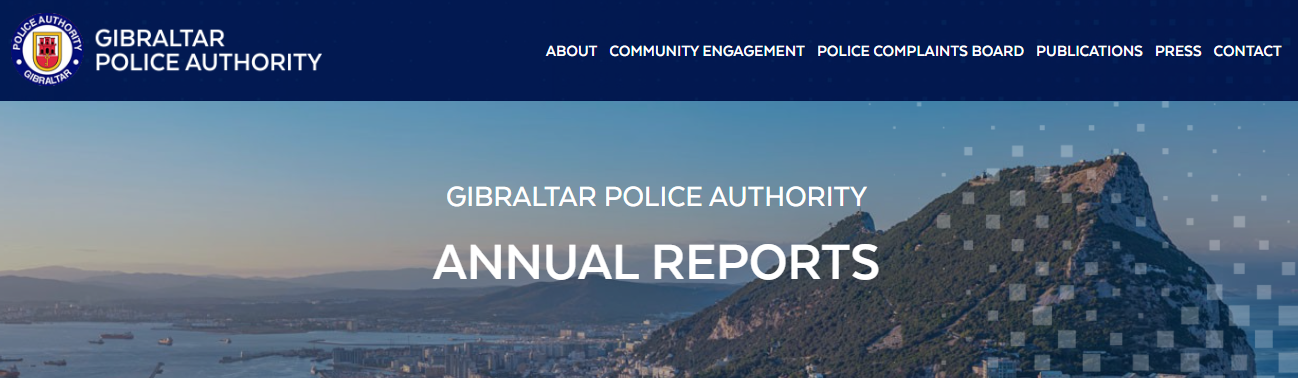 Gibraltar Police Authority Annual Reports Gibraltar Police Authority Annual Reports